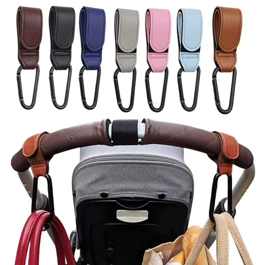 Travel Accessories For 4 Year Old - 2Pcs Leather Cart Hooks Baby Stroller