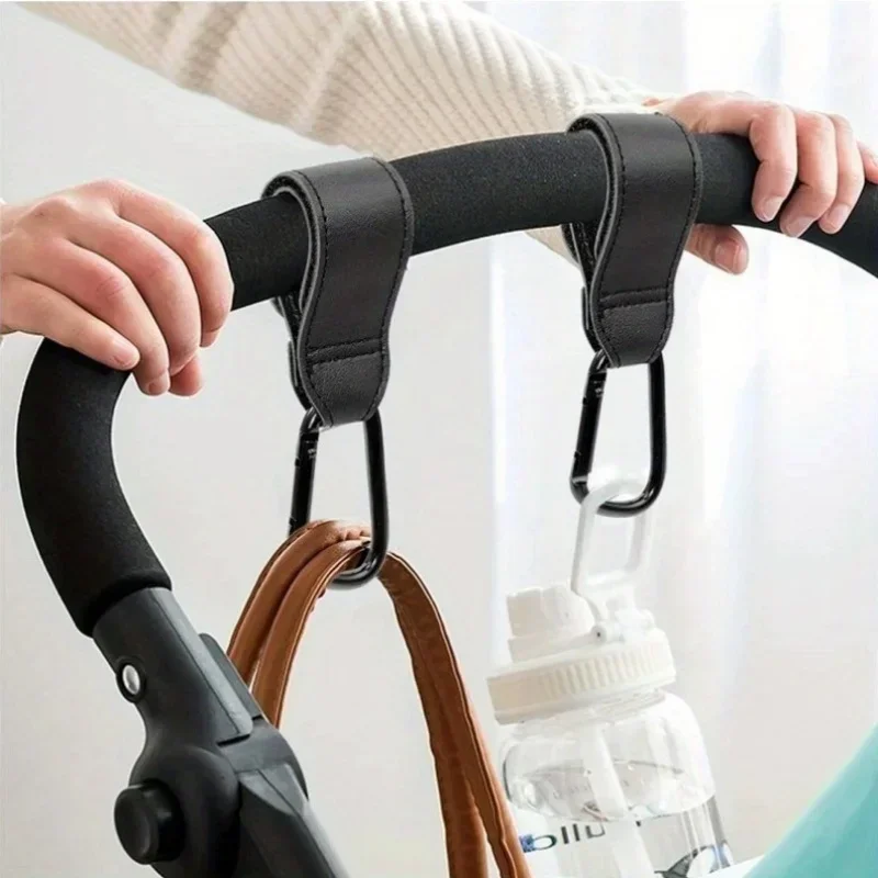 Travel Accessories For 4 Year Old - Baby Stroller Hook Fashion PU Leather