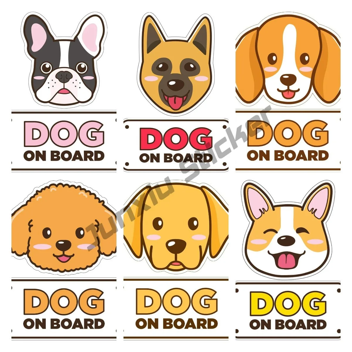 Travel Accessories Online - Dog on Board Car Sticker Bumper