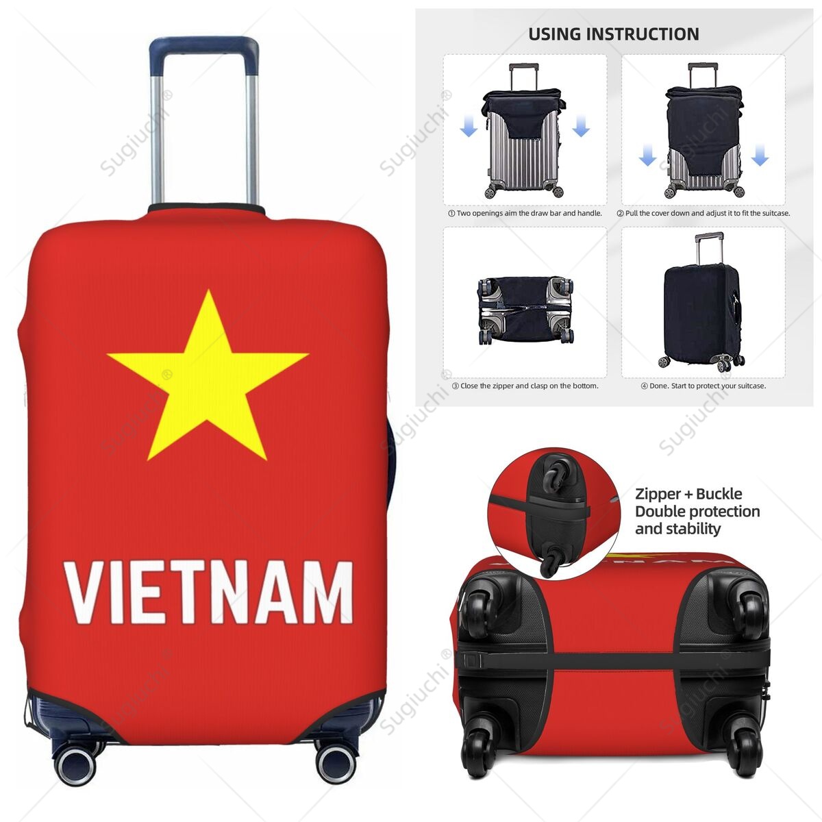 Vietnam Flag Luggage Cover Sui - Travel Accessories Vietnam recension och pris