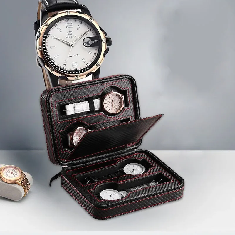 4-Slot Portable Watch Storage  - Accessories Travel Jewelry Box recension och pris