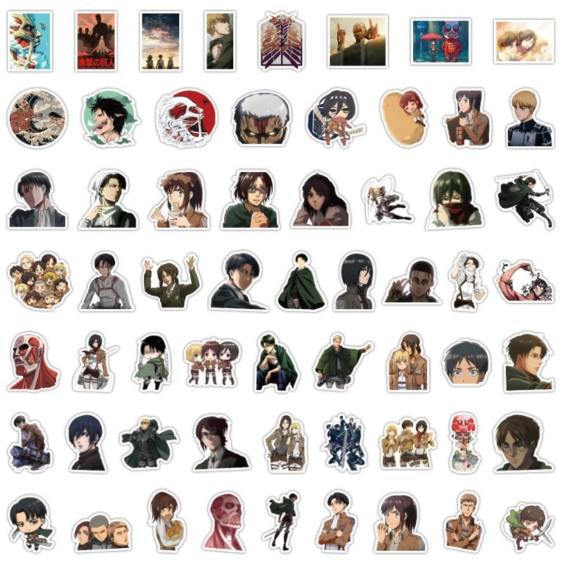 60Pcs Attack on Titan Anime St - Travel Accessories Cute recension och pris