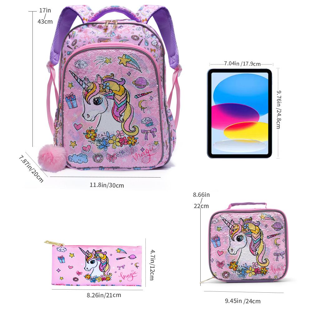 3PCS Kids Travel Bag, Luggage  - Travel Accessories Pink recension och pris