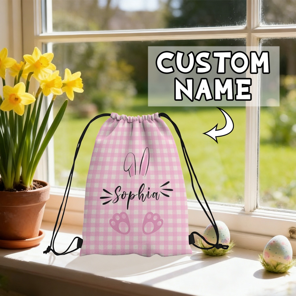 Personalized Easter Bunny Draw - Travel Accessories Pink recension och pris