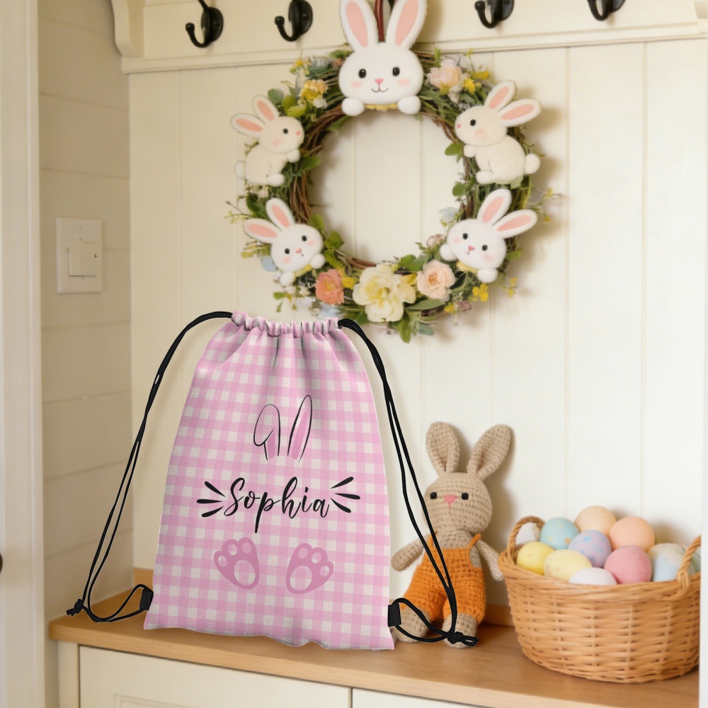Personalized Easter Bunny Draw - Travel Accessories Pink recension och pris